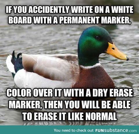 Erasing permanent marker