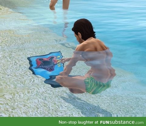 Surfing at the beach