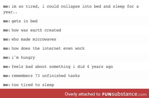 Thoughts before sleep