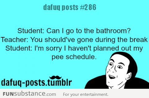 What's YOUR pee schedule?