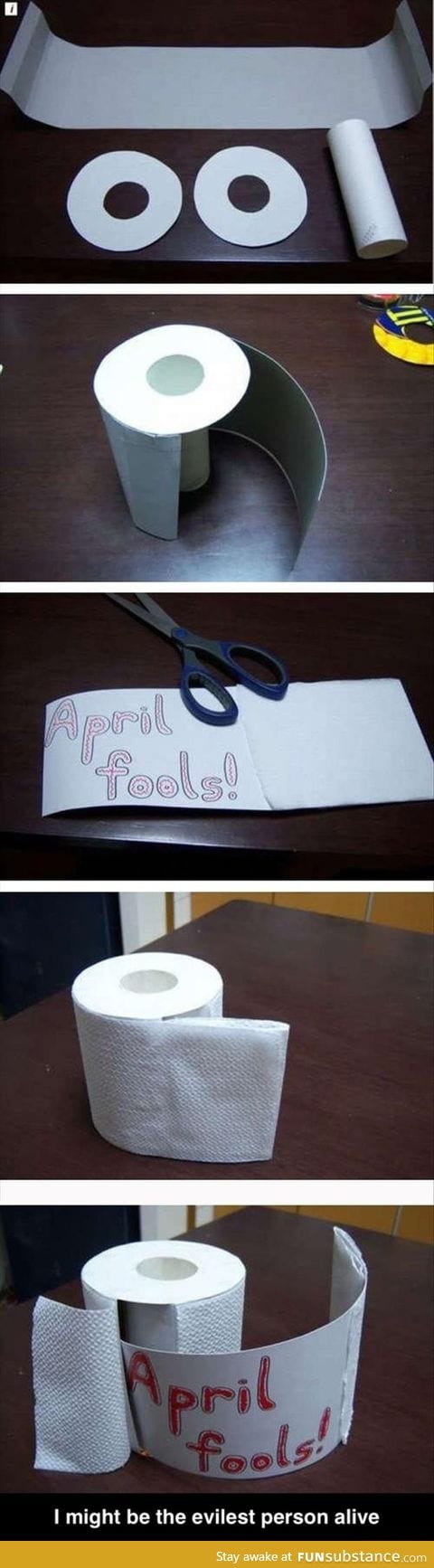 Toilet roll april fools joke