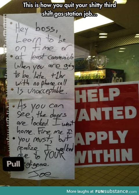 Classy response to his boss