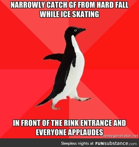 I fell just before we left