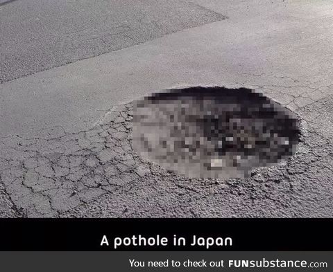 Pothole in Japan