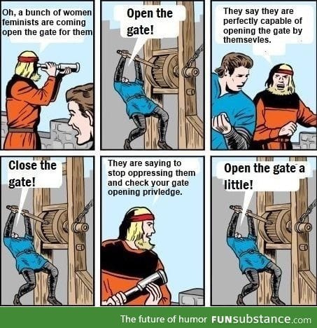 It always amuses me that the guy at the gate is shouting instructions to himself