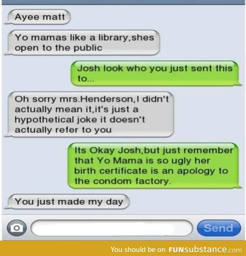 Sending a text to the wrong person