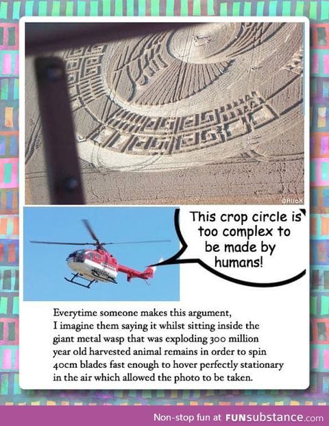 Crop Circles vs. Helicopters…