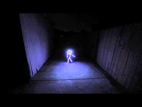 Adorable baby in a LED stickman costume
