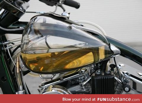 Fuel tank made out of glass