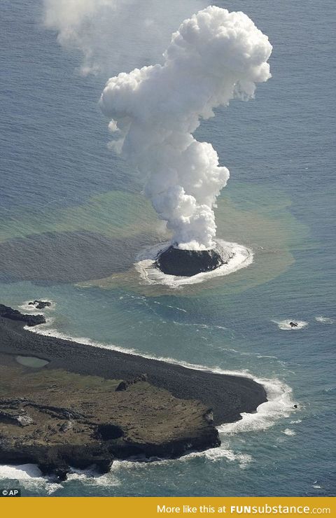 New baby volcano erupts off coast of Japan