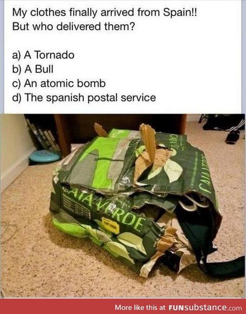 Answer d) obviously isn't