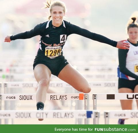 Overly photogenic hurdler