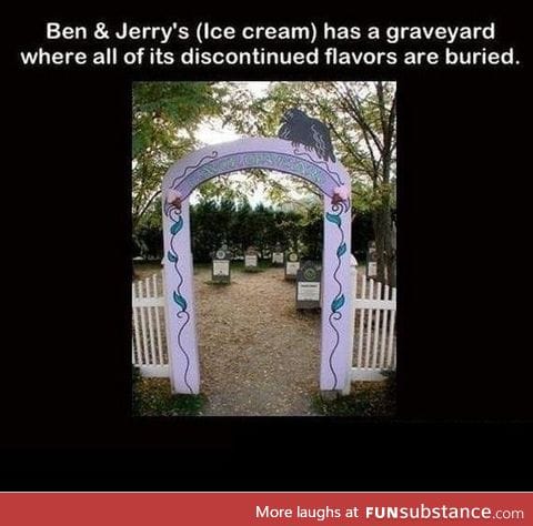Ben & Jerry graveyard