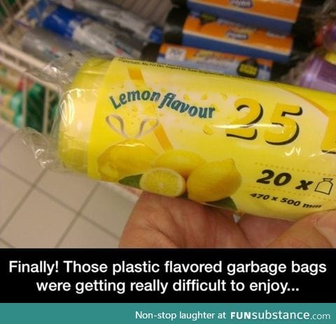 Flavored plastic bags