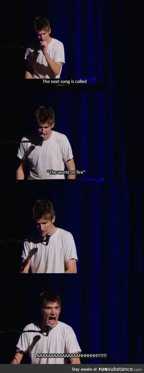 Bo Burnham's song called 'The world on fire'