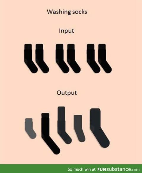 When washing socks