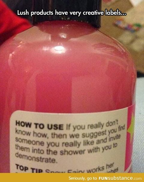 Helpful tip on the back, because classic labels can be boring