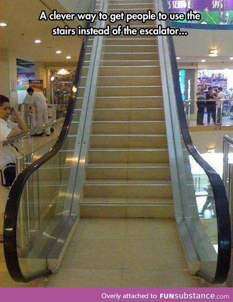 How to trick people into using the escalator