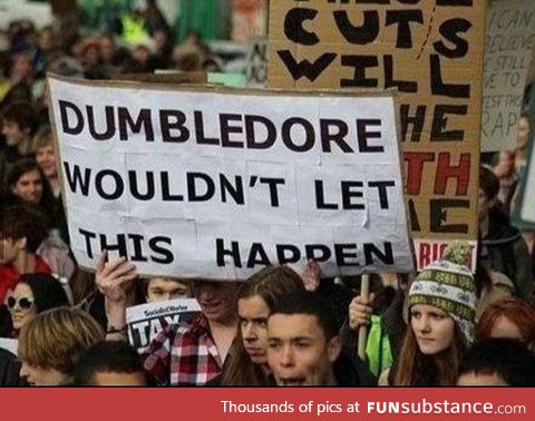 At a protest