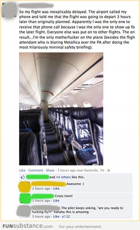 Airline screwed up, friend just posted this on Facebook