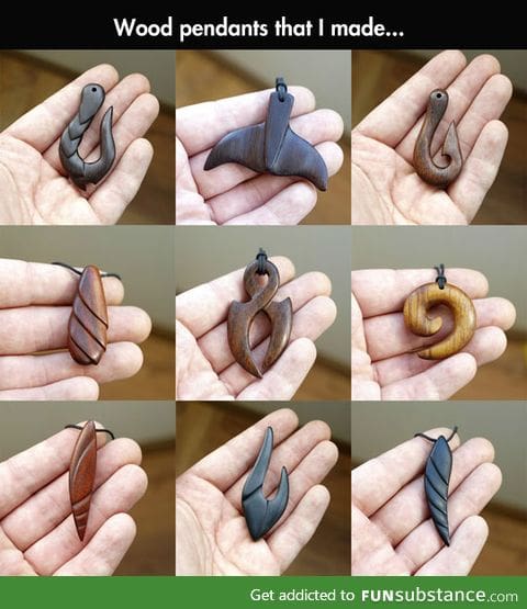 Wood pendants