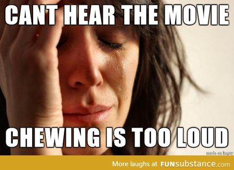 Eating and watching a movie
