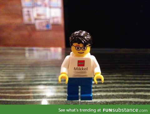 A guest at my hotel is a designer for LEGO. This is his business card