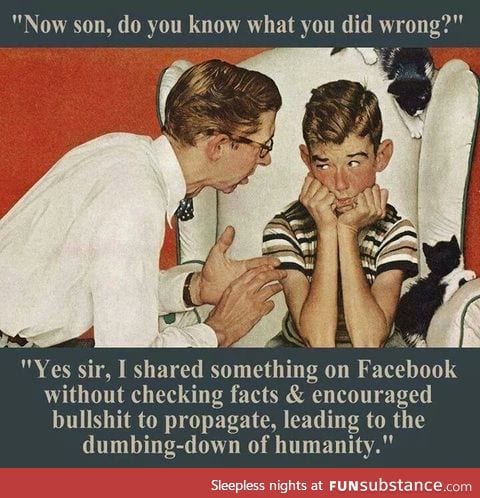 I'm getting real sick of this on Facebook