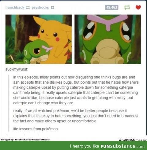 LIFE LESSONS WITH PIKACHU AND CATERPIE