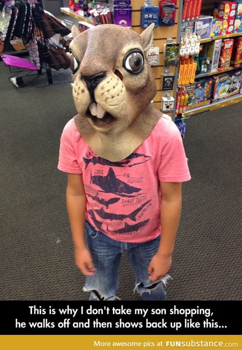 Shopping with kids is a weird experience