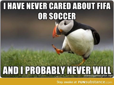 I could really care less about the World Cup