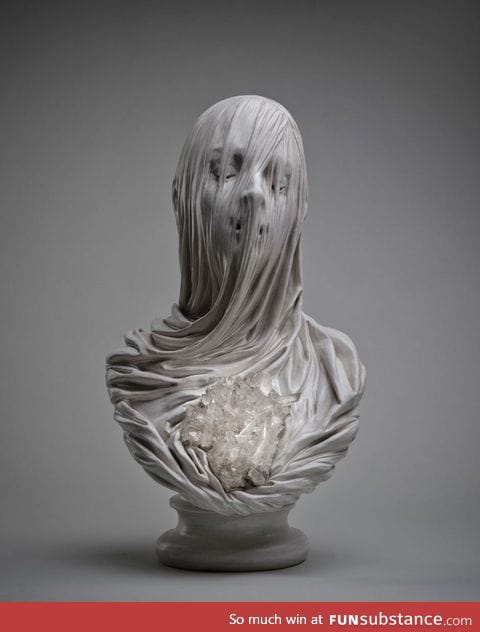 Ghostly Veiled Souls Carved Out of Solid Marble by Artist Livio Scarpella