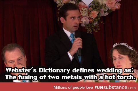 Wedding toast is off to a bad start