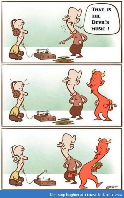 Poor devil, everyone keep taking his music.