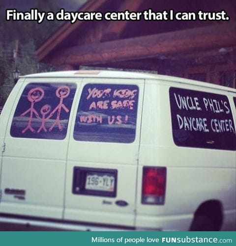 The happy stick-figures make it reassuring..