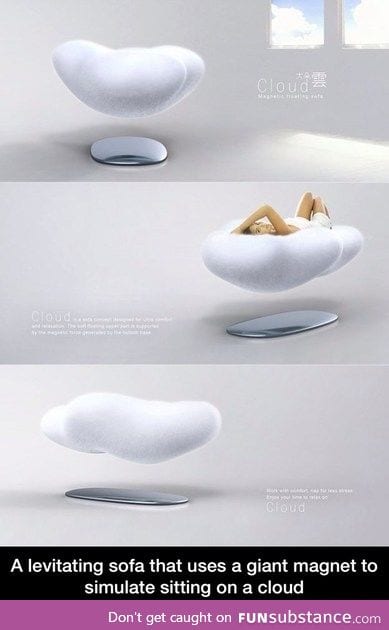 Levitating cloud bed