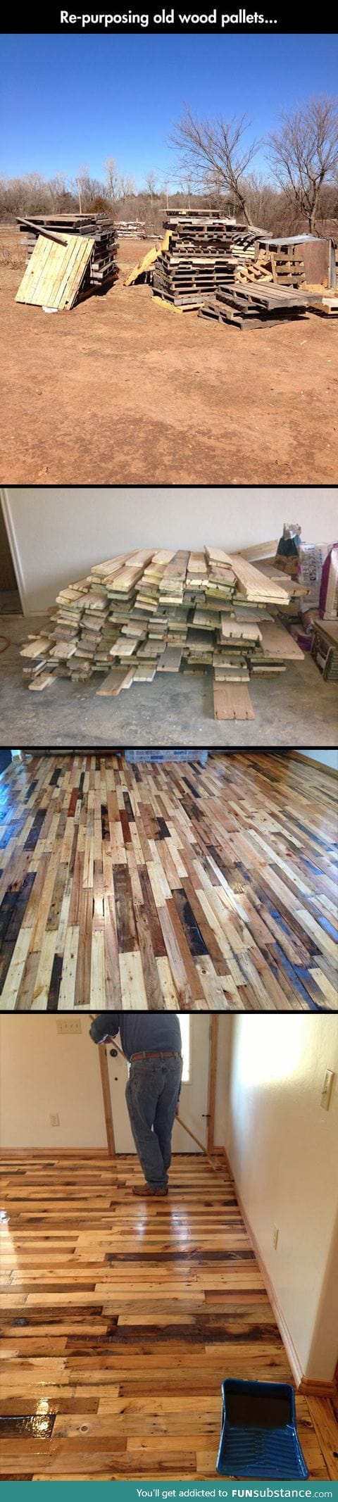 Reusing old woods pallets