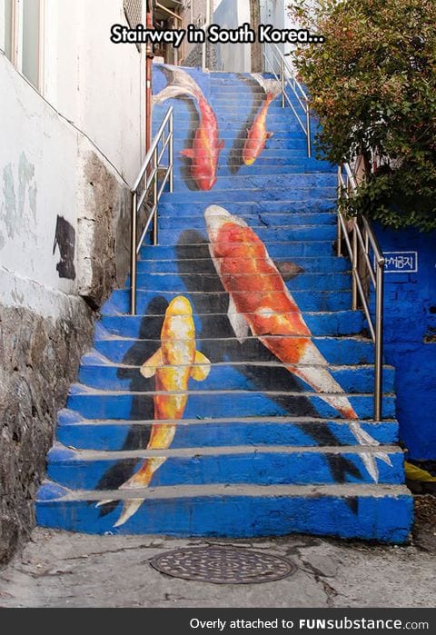 Undersea stairs