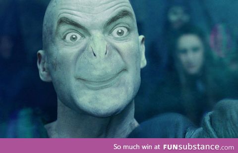 Mr. Bean as lord voldemort