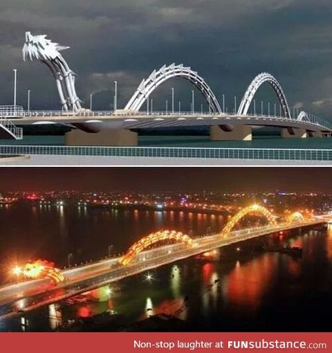 Amazing bridge in Danang Vietnam