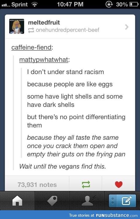 Racism & eggs