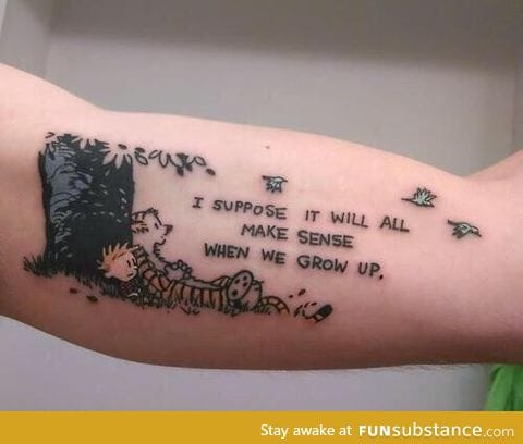 Calvin & Hobbes tattoo