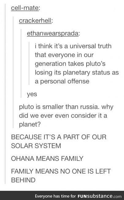 We want Pluto back