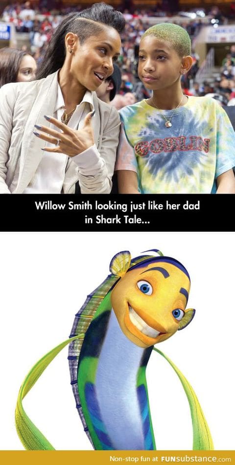Just looking like her dad
