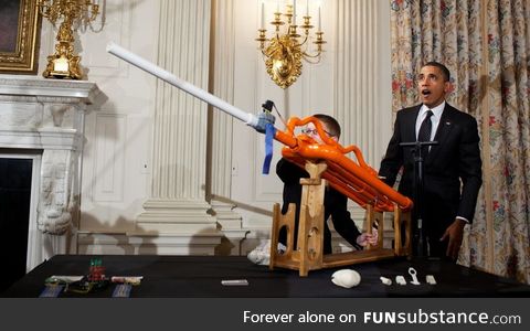 President Obama excited at the White House Science Fair