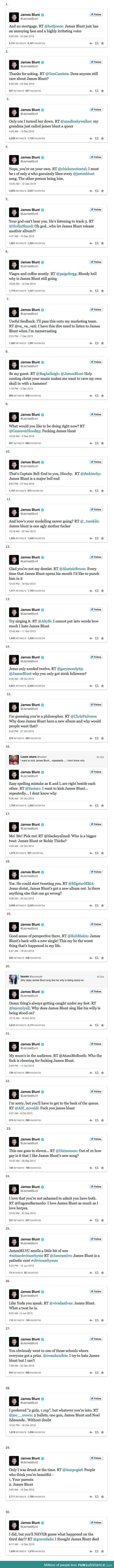 30 reasons why James Blunt won twitter