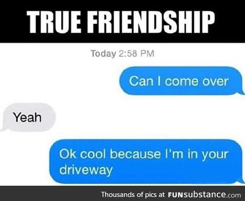True friendship is knocking