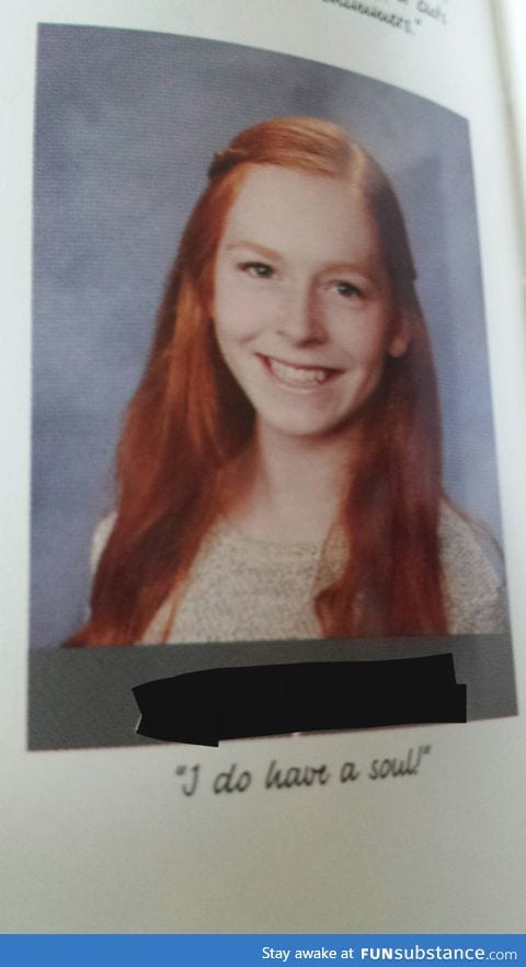 Found in a friend's high school yearbook