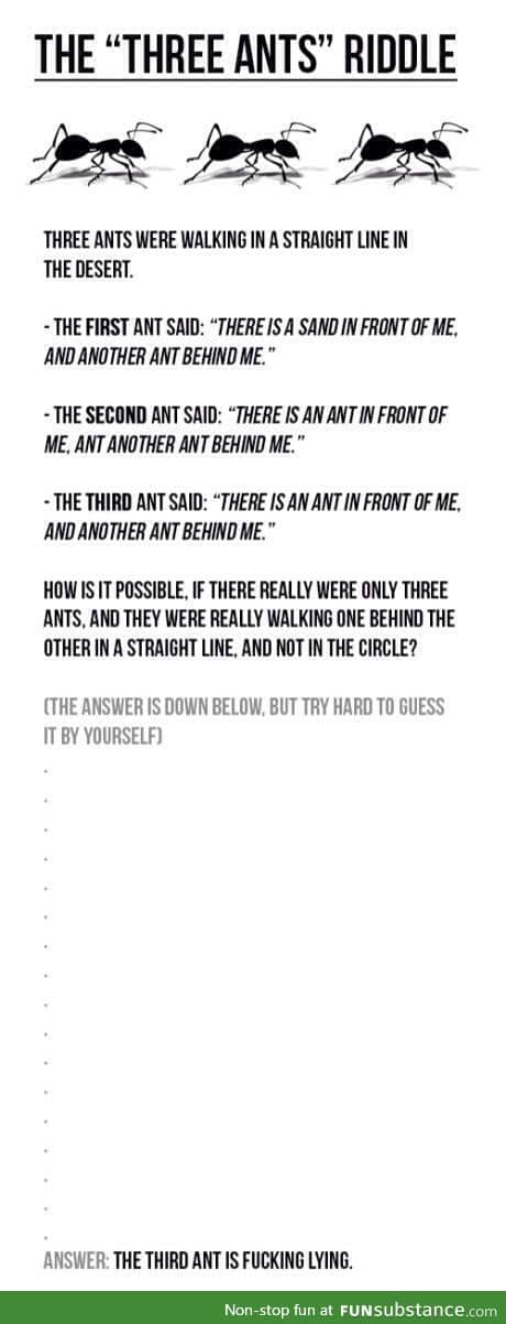The "Three Ants" Riddle