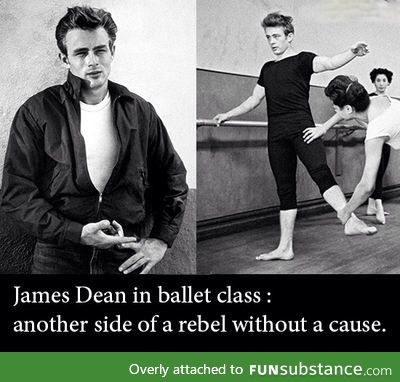 James Dean in ballet class.